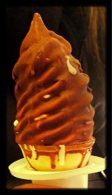 Chocolate dipped twist cone