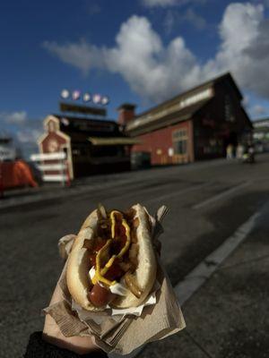 Seattle style hot dog