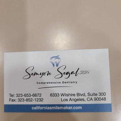 Dr. Segal is extremely thorough and caring Dentist! Staff is welcoming as well.