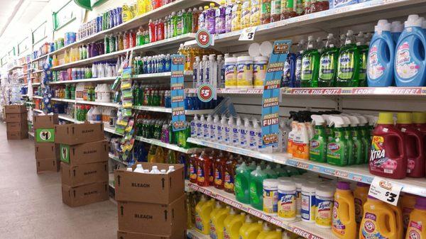 Lots of cleaning products.