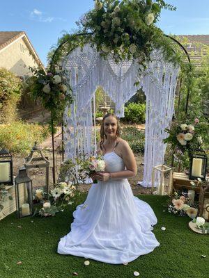 Their decor coordinator spend time researching this macrame for the bride, and the end result was perfection!