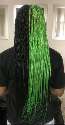 Knotless Braids by Nabou (back).