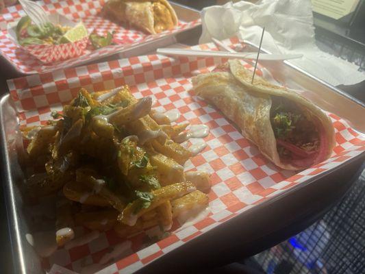 Chick pea phattie and masala fries