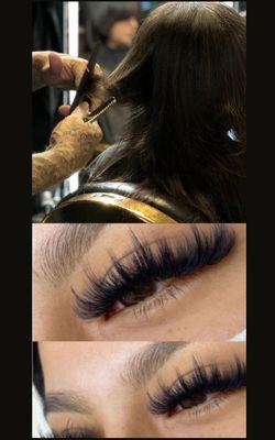 we offer women's haircuts and lashes. you can book these services on our website under women's services.