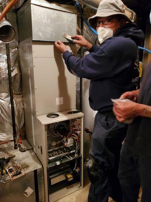 New gas furnace installed