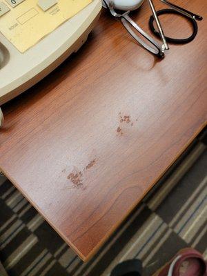 3D food dried on bedside table