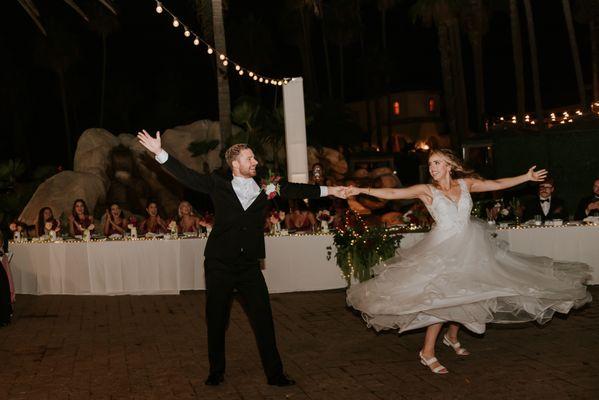 Katie chose moves that made my dress dance too!