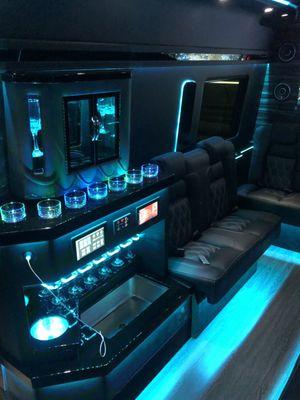 10 - 12 Passenger Mercedes Benz Sprinter Luxury Limousine Wedding Party Bus Rentals