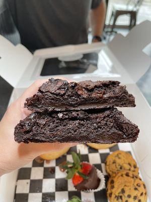 Brownies: so thick!