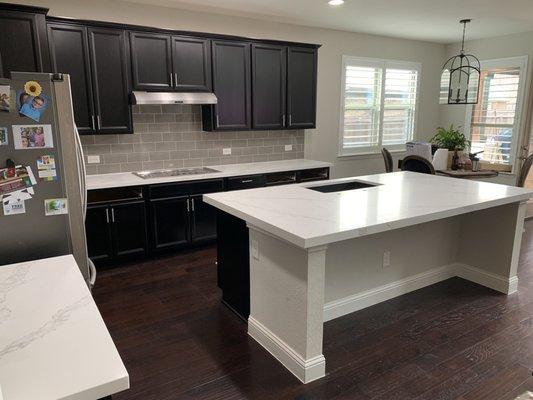 quartz countertops.