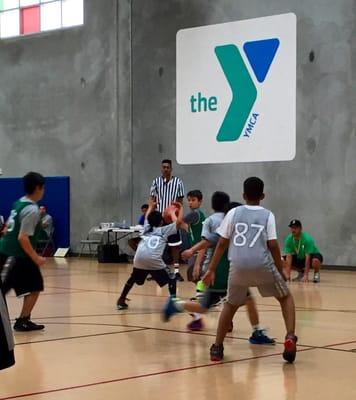 My boys enjoying playing basketball at Borderview YMCA!