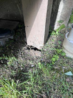 Compromised deck posts