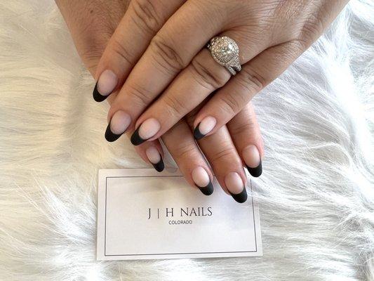 Black french nails