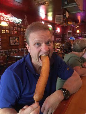 The Unit 1 foot long hand dipped corn dog!