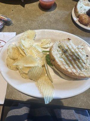 1/2 Chicken Panini (Manager's Special) with side salad