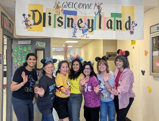 The Mommy/Daddy & Me program at Fremont Adult School enjoyed a fun Disneyland theme!