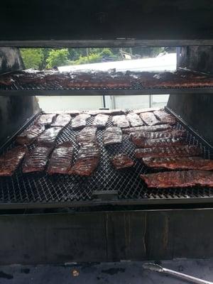 Our smoked half rack ribs!