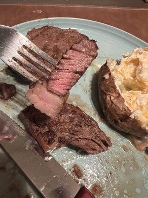 The ribeye steaks the fat melted like butter was super delicious.