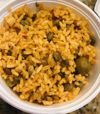 Arroz con gandules - rice is a side