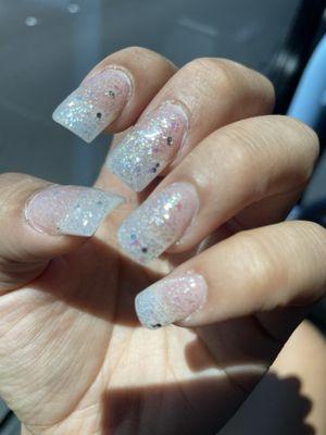 clear w/ glitter