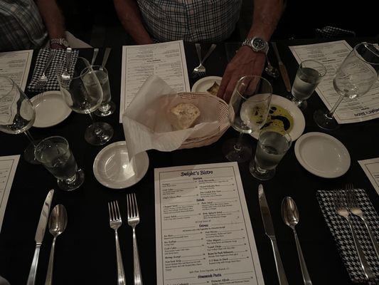 Beautiful, beautiful table set up with menu