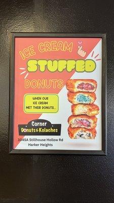 What!?!? Ice Cream Stuffed Donuts! Definitely must try next time we're here.