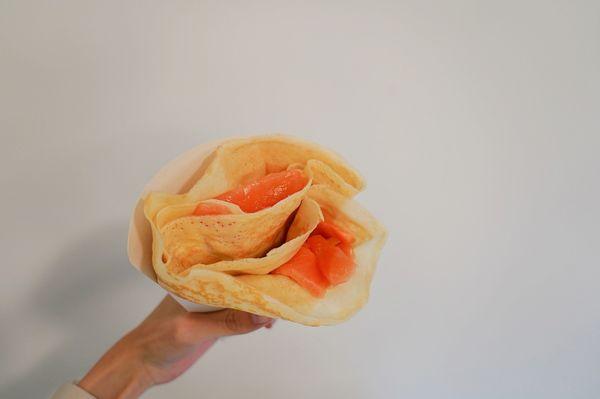 Salmon crepe