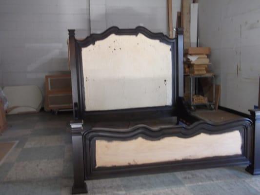 custom made Alder bed frame.