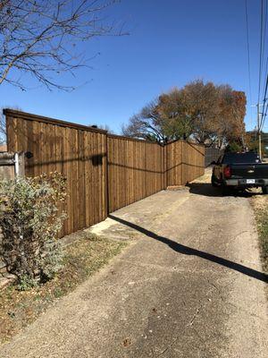 Street side of fence. Dallas