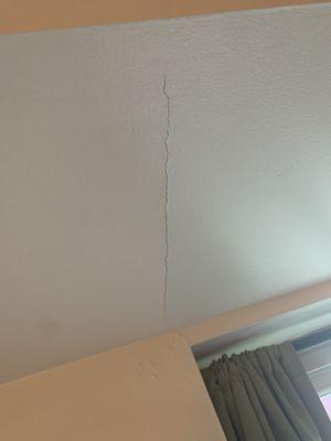 Ceiling cracks.