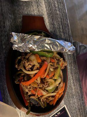 Mexican beef fajitas