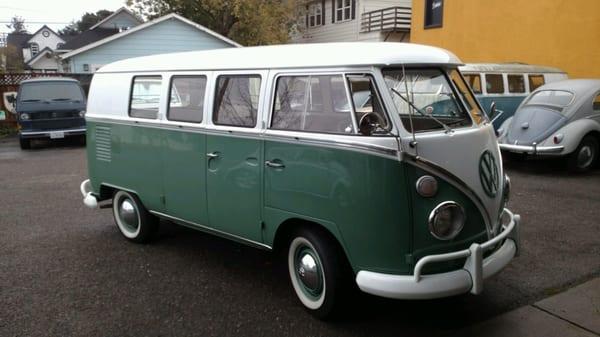 Pristinely restored '67 VW Bus. Rebuilt engine, disc brake conversion with wilwood calipers and mustang rotors.