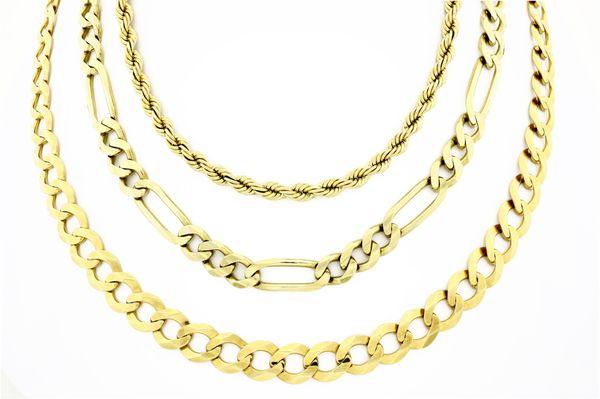 Gold chains & gold necklaces for men & women; available in 14k, 10k & 18k by request