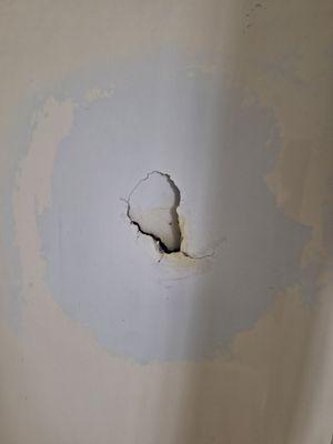 Hole in shower