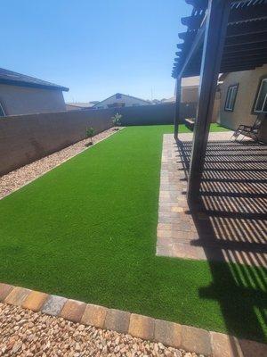 Turf and pavers