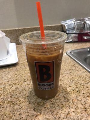 Iced coffee with a shot of espresso $2.64