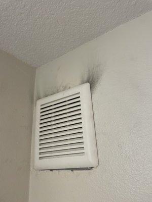 The vent in bathroom