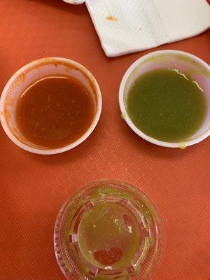 Salsas were just ok.