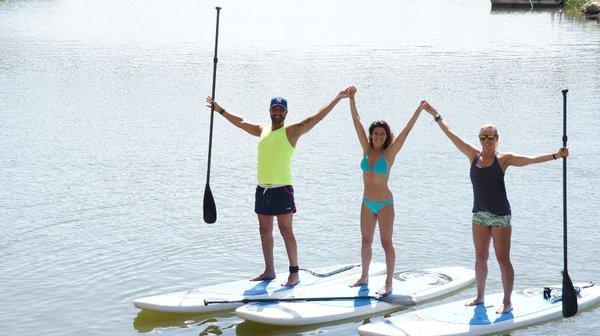 Another fun yoga class on SUP boards!