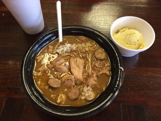 Gumbo and potato salad!