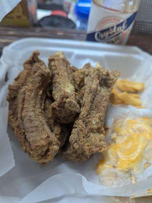 Fried ribs. Perfectly seasoned and delicious