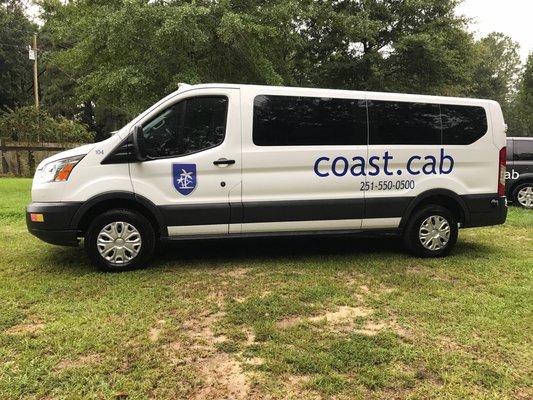 We have 2 transit's also call anytime for small groups or large groups we can take care of all your transportation needs