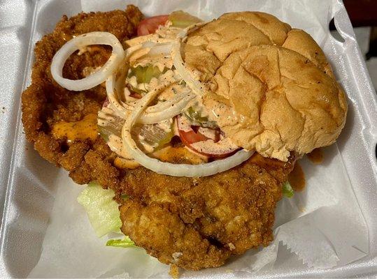 Breaded cutlet sandwich - huge!