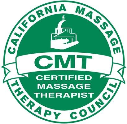 Professional Therapy 
Certified by California Massage Therapy Council
Background Check
Massage School Verified
National Testing Verified