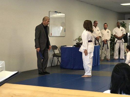 Belt testing/ceremony