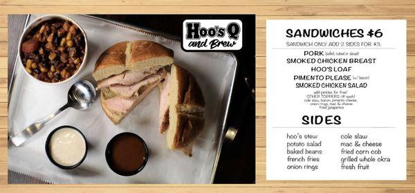 Smoked Chicken Sandwich with choice of sauce...