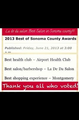 Best of Sonoma County 2013 The Press Democrat Readers Poll.