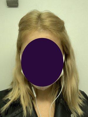 The purple photo is the AFTER.