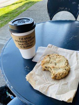 Butterscotch Cookie and lavender latte