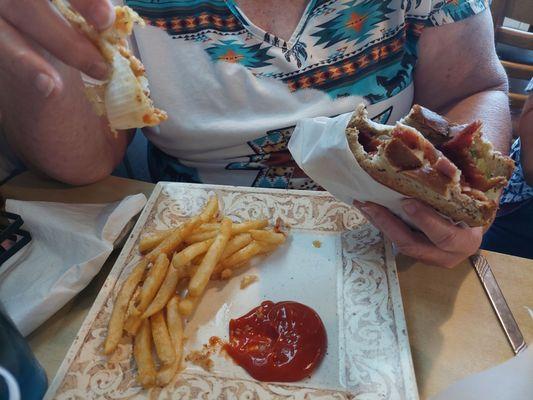 The BLT on rye with fries